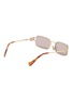 Figure View - Click To Enlarge - MIU MIU - Metal Rectangular Sunglasses