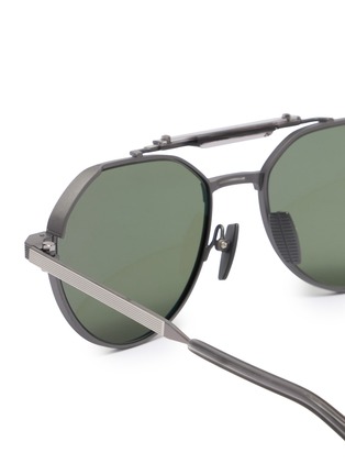 Detail View - Click To Enlarge - AKONI EYEWEAR - Acetate Metal Astrolis Aviator Sunglasses