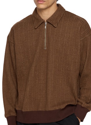  - SONG FOR THE MUTE - Ribbed Half Zip Polo Shirt