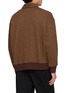 Back View - Click To Enlarge - SONG FOR THE MUTE - Ribbed Half Zip Polo Shirt