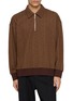 SONG FOR THE MUTE Ribbed Half Zip Polo Shirt