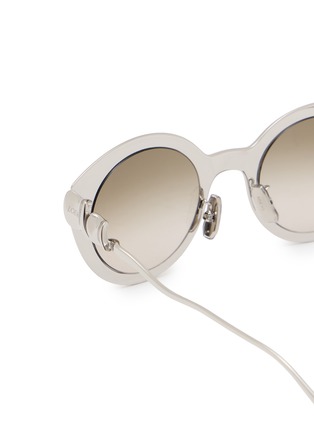Detail View - Click To Enlarge - LOEWE - Coil Metal Round Sunglasses