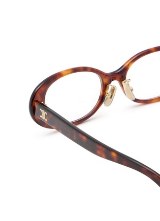 Detail View - Click To Enlarge - CELINE - Triomphe Mini Acetate Oval Optical Glasses