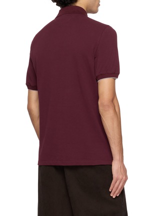Back View - Click To Enlarge - BRUNELLO CUCINELLI - Embroidered Crest Cotton Piqué Polo Shirt