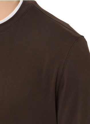  - BRUNELLO CUCINELLI - Contrast-Trim Crewneck T-Shirt