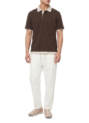 Figure View - Click To Enlarge - BRUNELLO CUCINELLI - Contrast-Trim Crewneck T-Shirt