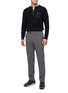 Figure View - Click To Enlarge - BRUNELLO CUCINELLI - Contrast-Trim Crewneck T-Shirt