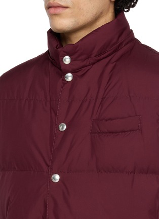 Detail View - Click To Enlarge - BRUNELLO CUCINELLI - Detachable Hood Quilted Padded Gilet