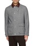 BRUNELLO CUCINELLI Contrast Collar Cashmere Silk Jacket