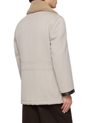 Back View - Click To Enlarge - BRUNELLO CUCINELLI - Double Breasted Water Resistant Wool Cashmere Coat