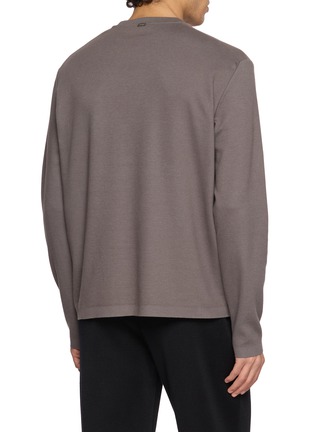 Back View - Click To Enlarge - HERNO - Long Sleeve Crewneck T-Shirt