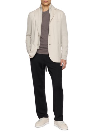 Figure View - Click To Enlarge - HERNO - Long Sleeve Crewneck T-Shirt