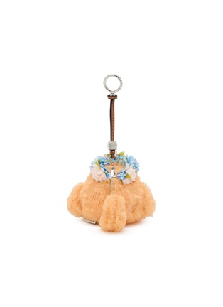Back View - Click To Enlarge - BAZ & FRIENDS - Flower Child Mini Plush Bag Charm Tote