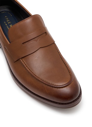 Detail View - Click To Enlarge - COLE HAAN - Ledley Grand Penny Strap Leather Loafers