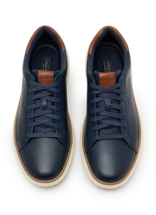 Detail View - Click To Enlarge - COLE HAAN - GrandPrø Court SKYWEAVE Leather Men's Sneakers