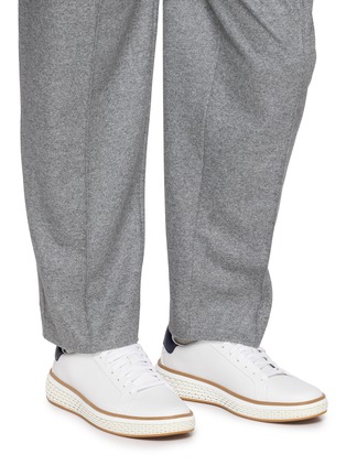 Figure View - Click To Enlarge - COLE HAAN - Grandpro Court Skyweave Leather Men's Sneakers
