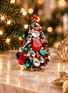  - LUXURY CZECH JEWELRY - Small Rhinestone Glitzy Gleam Christmas Tree — Red/Green
