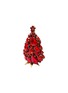 Detail View - Click To Enlarge - LUXURY CZECH JEWELRY - Small Rhinestone Glitzy Gleam Christmas Tree — Red