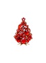 LUXURY CZECH JEWELRY Small Rhinestone Glitzy Gleam Christmas Tree — Red