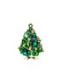LUXURY CZECH JEWELRY Small Rhinestone Glitzy Gleam Christmas Tree — Green