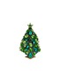 LUXURY CZECH JEWELRY Medium Rhinestone Magical Star Christmas Tree — Green