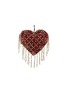 SHISHI Velvet Heart Beaded Fringe Ornament