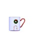 ICHENDORF MILANO Candy Cane Handle Mug With Wreath — Lilac