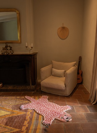  - DOING GOODS - Large Pinky Leopard Wool Rug