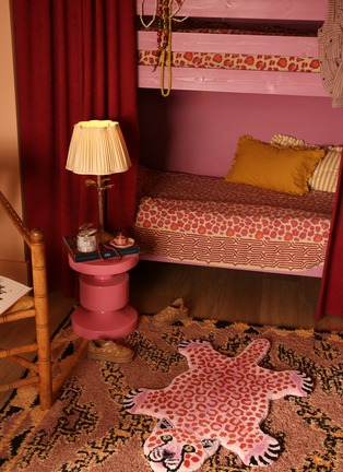  - DOING GOODS - Small Pinky Leopard Wool Rug