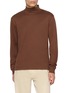 SUNSPEL Long Sleeve Mock Neck Brushed Cotton top