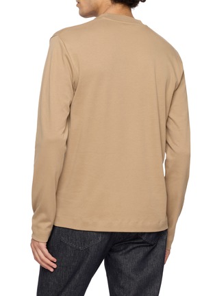 Back View - Click To Enlarge - SUNSPEL - Long Sleeve Heavyweight Cotton T-Shirt