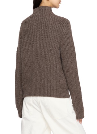 Back View - Click To Enlarge - THE ROW - Qubrik Turtleneck Ribbed Knit Sweater