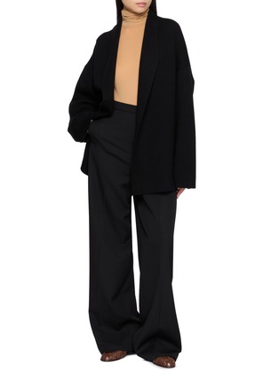 Figure View - Click To Enlarge - THE ROW - Quinton Shawl Collar Knit Coat