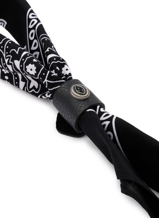 Detail View - Click To Enlarge - MANCINO - Leather Bolo Cotton Bandana