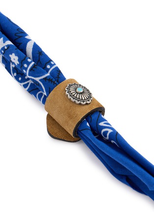 Detail View - Click To Enlarge - MANCINO - Leather Bolo Cotton Bandana