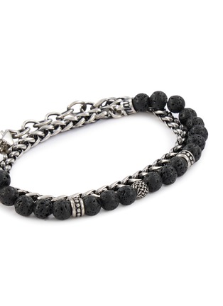 Detail View - Click To Enlarge - MANCINO - Beaded Stone Double Wrap Bracelet