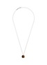 TOM WOOD Tiger Eye Dan Pentant Rhodium Plated Silver Necklace