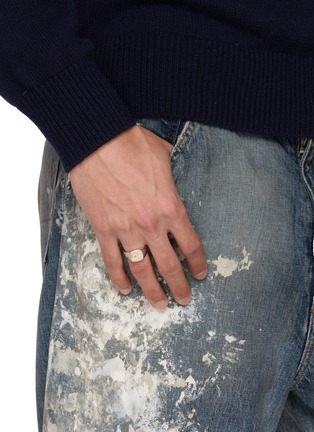 Figure View - Click To Enlarge - TOM WOOD - Small Minied Rhodium Plated Silver Ring