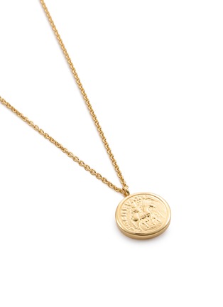 Detail View - Click To Enlarge - TOM WOOD - Coin Pentant  18k Gold Plated Silver Necklace
