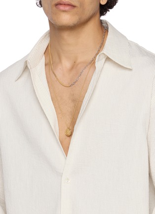 Figure View - Click To Enlarge - TOM WOOD - Coin Pentant  18k Gold Plated Silver Necklace