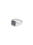 TOM WOOD Larvikite Kay Rhodium Plated Silver Ring