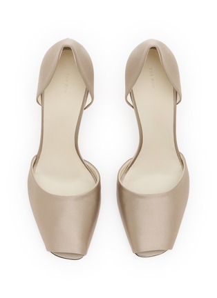 Figure View - Click To Enlarge - THE ROW - Noor 80 Satin D'orsay Pumps