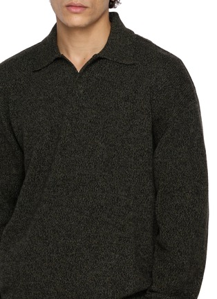  - THE ROW - Fahey Mouliné Cashmere Polo Sweater