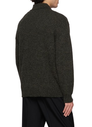 Back View - Click To Enlarge - THE ROW - Fahey Mouliné Cashmere Polo Sweater