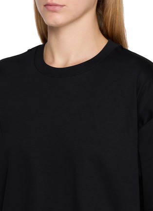 Detail View - Click To Enlarge - EQUIL - Scarf Accent Cotton Knit T-Shirt