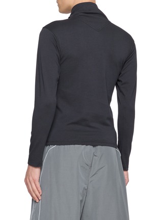 Back View - Click To Enlarge - BEAUTIFUL PEOPLE - Cotton Bowtie Turtleneck Top