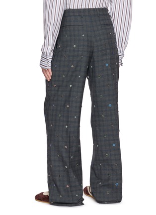 Back View - Click To Enlarge - DRIES VAN NOTEN - Embroidered Wide-Leg Trousers