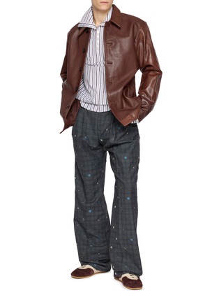 Figure View - Click To Enlarge - DRIES VAN NOTEN - Embroidered Wide-Leg Trousers