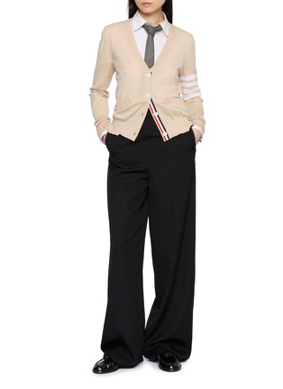 Figure View - Click To Enlarge - THOM BROWNE - 4-Bar V-Neck Cardigan