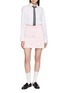 Figure View - Click To Enlarge - THOM BROWNE - Drawstring Mini Skirt
